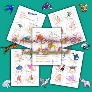 26 Animal Origami PDF Instant Download (It Moves)