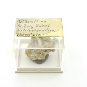 Natrolite Thumbnail Old Stock mineral specimen