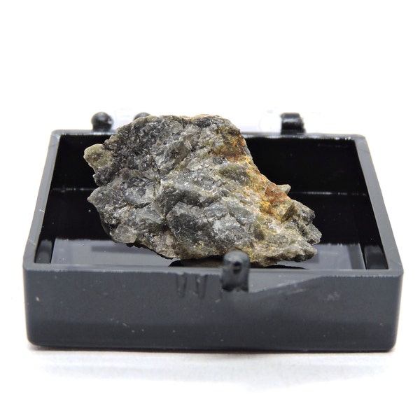 Fluorescent Sodalite in perky box thumbnail mineral specimen