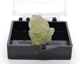 Prehnite in perky box thumbnail mineral specimen