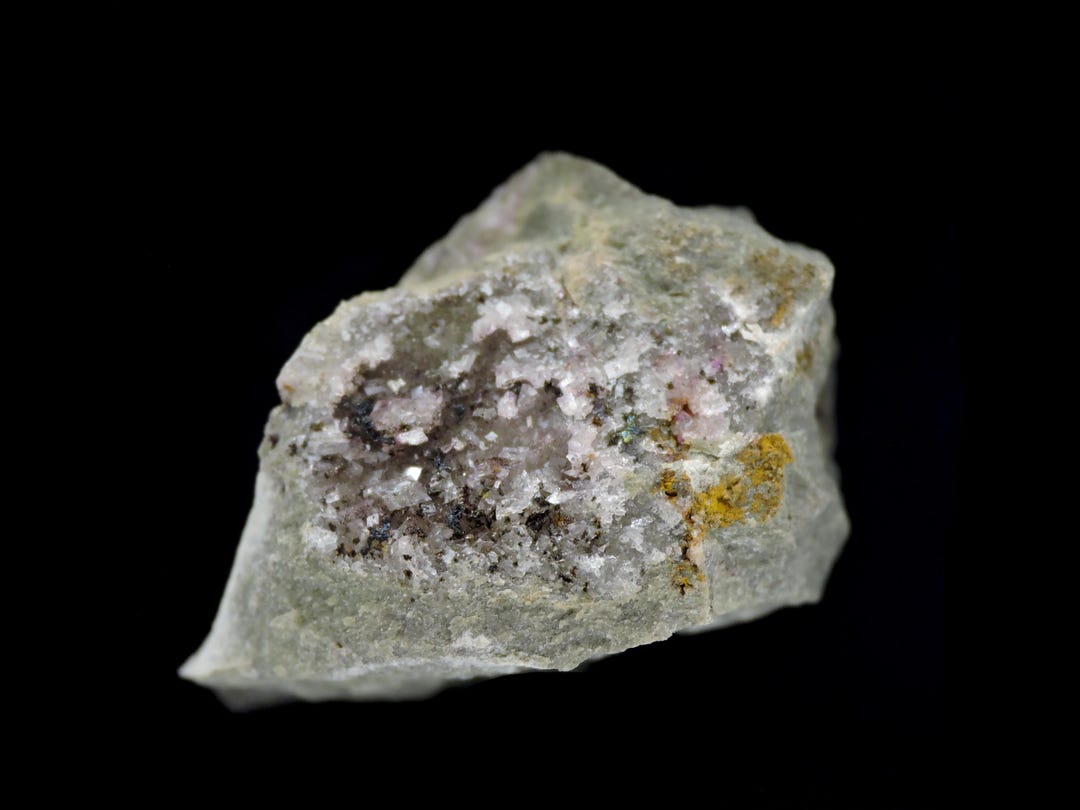 Chalcosite on Cobalto Calcite Thumbnail Old Stock Mineral Specimen - Etsy
