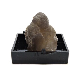 Fluorescent Chalcedony in perky box thumbnail mineral specimen