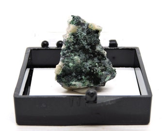 Atacamite on Chalcosite in perky box thumbnail mineral specimen