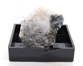 Galena and Chalcopyrite in perky box thumbnail mineral specimen