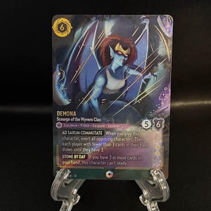 Set 10 Enchanted - Demona Scourge of the Wyvern Clan – Foil Finish – High Quality – Lorcana Proxy Card 227/204