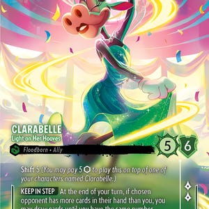 Disney Lorcana (STANDARD)  SET 5 Clarabelle Light on Her Hooves Lorcana Enchanted Proxy/Orca Foil