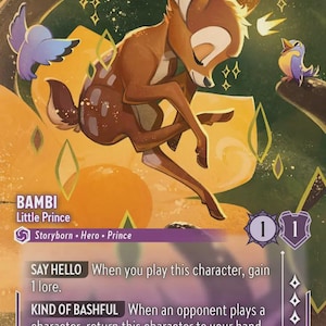 Disney Lorcana (STANDAARD) SET 8 Bambi Little Prince Lorcana Enchanted Proxy/Orca Folie