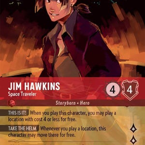 Jim Hawkins Viajante Espacial PERSONALIZADO Lorcana Enchanted Proxy/Orca Foil