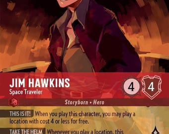 Jim Hawkins Space Traveler – Custom Art – Rainbow Foil Finish – High Quality – Single Card