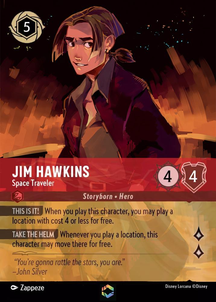 Jim Hawkins Space Traveler  Custom Art  Rainbow Foil Finish  High  Quality  Single Card