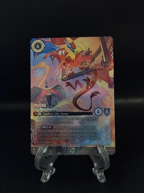 Set 8 Enchanted - Mushu Your Worst Nightmare Foil Finish High Quality Lorcana Proxy Card - Etsy Set 8 Enchanted - Mushu Your Worst Nightmare Foil Finish High Quality Lorcana Proxy Card - Etsy