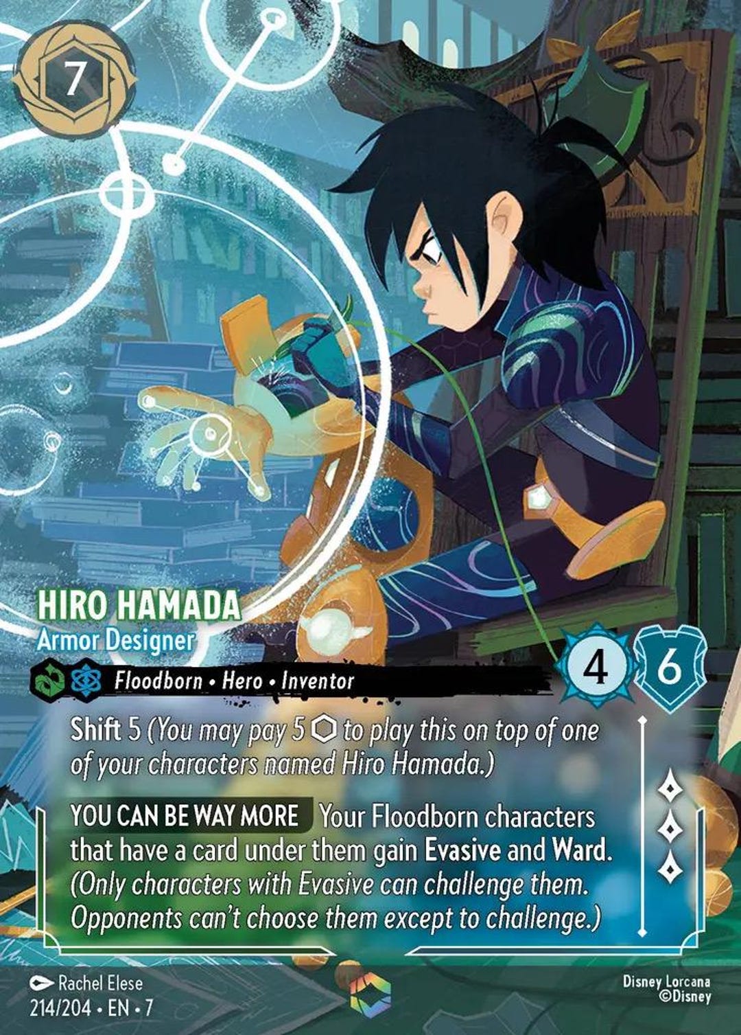 ロルカナ Hiro Hamada Armor Designer ヒロ ハマダ P2-024 Hiro Hamada - Armor Designer Lorcana Card | Disney