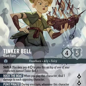 Disney Lorcana (STANDARD)  Set 1 Tinker Bell Giant Fairy Enchanted Proxy/Orca Foil