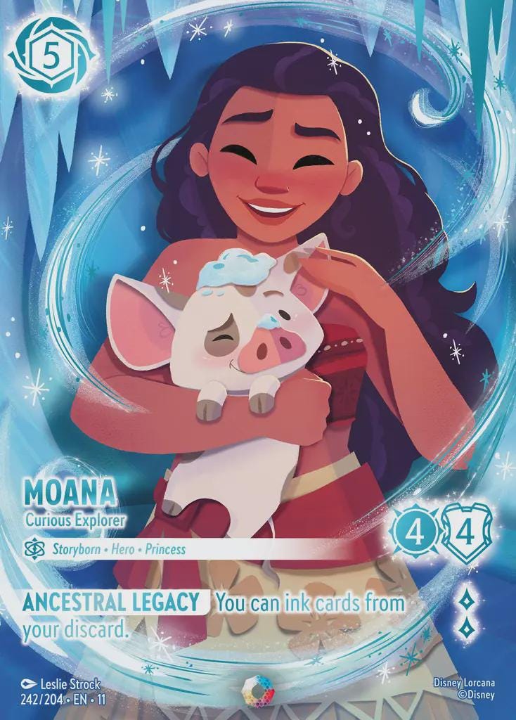 Set 11 Iconic - Moana Curious Explorer  Foil Finish  High Quality   Lorcana Proxy Card 242/204 - Etsy