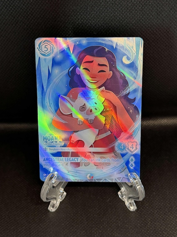 Set 11 Iconic - Moana Curious Explorer  Foil Finish  High Quality   Lorcana Proxy Card 242/204 - Etsy