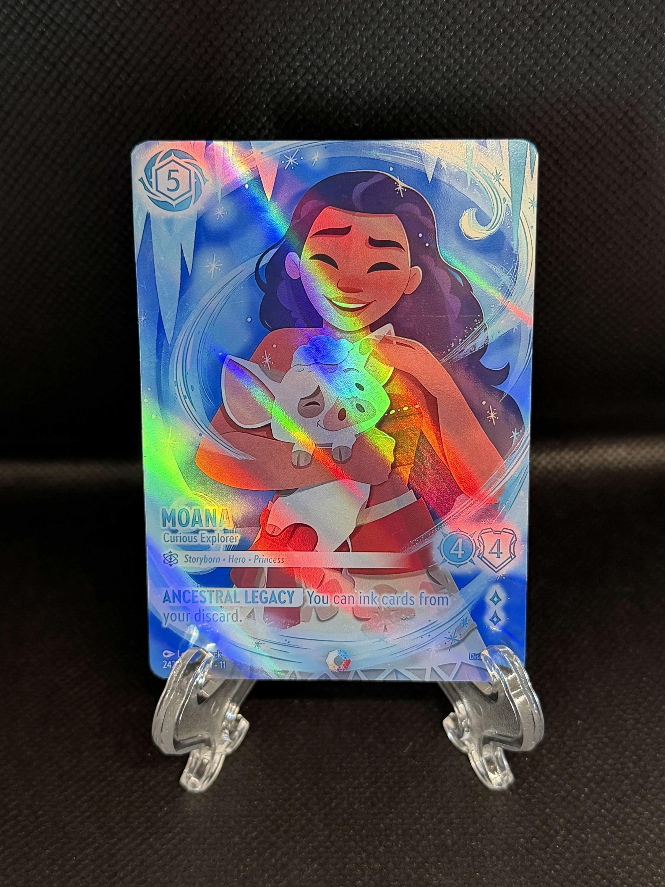 Set 11 Iconic - Moana Curious Explorer  Foil Finish  High Quality   Lorcana Proxy Card 242/204 - Etsy