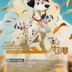 Disney Lorcana SET 9 (STANDARD) Pongo - Determined Father  Lorcana Epic/Enchanted/Iconic Proxy/Orca Foil