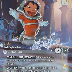Disney Lorcana SET 9 (STANDARD) Lilo - Best Explorer Ever  Lorcana Epic/Enchanted/Iconic Proxy/Orca Foil