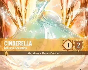 Disney Lorcana (STANDARD)  SET  2 Cinderella Ballroom Sensation Lorcana Enchanted Proxy/Orca Foil
