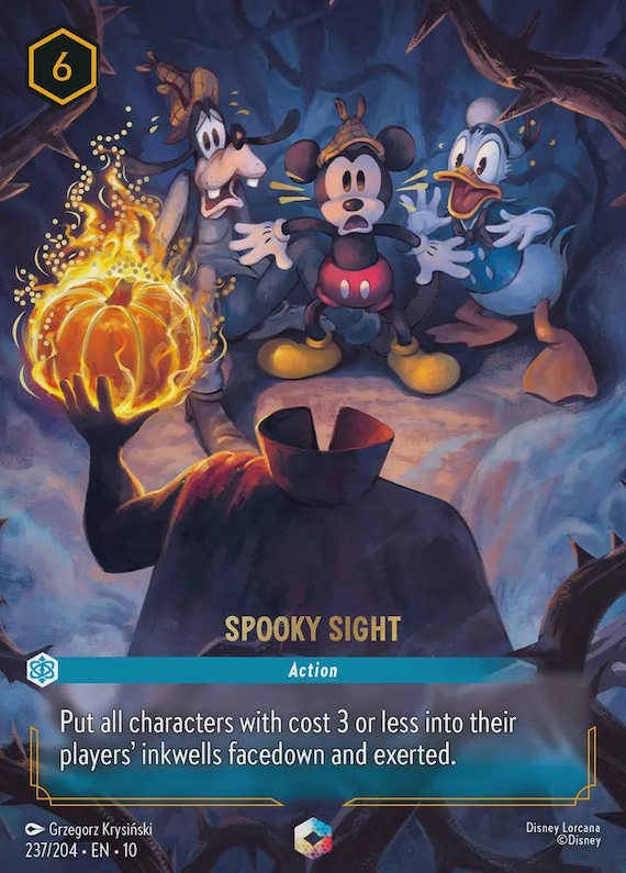 Set 10 Enchanted - Spooky Sight  Foil Finish  High Quality  Lorcana  Proxy Card 237/204 - Etsy