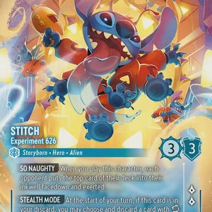 Disney Lorcana (STANDAARD) SET 8-stekenexperiment 626 Lorcana Enchanted Proxy/Orca-folie