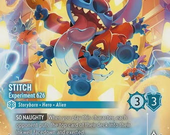 Disney Lorcana (STANDARD)  SET 8 Stitch Experiment 626 Lorcana Enchanted Proxy/Orca Foil