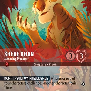 Disney Lorcana (STANDARD)  SET  2 Shere Khan Lorcana Enchanted Proxy/Orca Foil