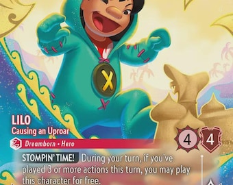 Disney Lorcana (STANDARD)  SET 8 Lilo Causing an Uproar Lorcana Enchanted Proxy/Orca Foil