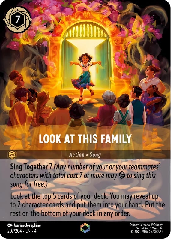 disney lorcana proxy cards Set 4 Enchanted – Look At This Family – Foil Finish – High Quality –  Lorcana Proxy Card