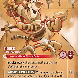 Disney Lorcana (STANDAARD) SET 6 Tigger In the Crow's Nest Lorcana Enchanted Proxy/Orca Folie