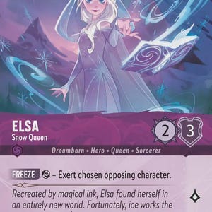 Disney Lorcana SET 9 (STANDARD) Elsa - Snow Queen  Lorcana Epic/Enchanted/Iconic Proxy/Orca Foil