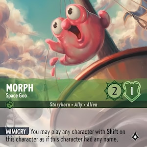 Disney Lorcana (PADRÃO) Conjunto 3 Morph Space Goo Lorcana Enchanted Proxy/Orca Foil