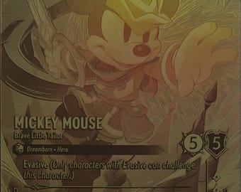 Mickey Mouse Brave Little Tailor Championship GOLD Lorcana Proxy