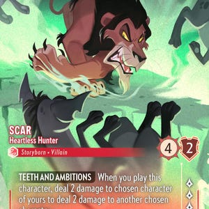 Cicatrice du championnat, chasseur sans coeur, carte Lorcana proxy/orque
