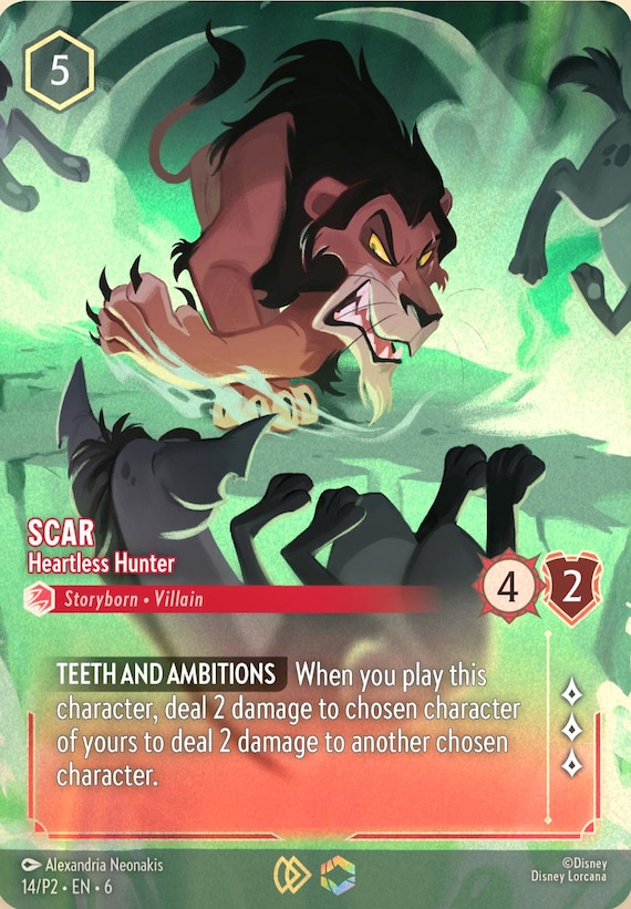Set 6 Enchanted  Championship - Scar Heartless Hunter  Foil Finish  High  Quality  Lorcana Proxy Card - Etsy