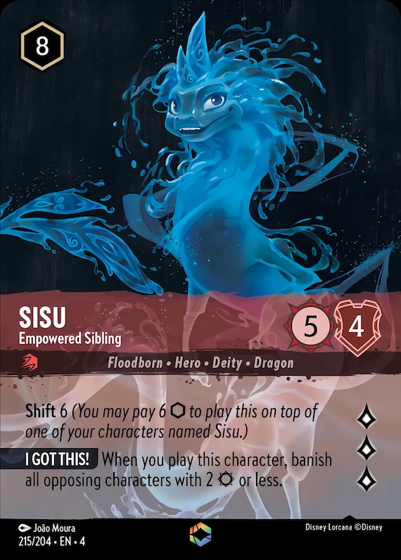 ディズニー　LORCANA ロルカナ レア　シスー Foil入り 4枚セット Disney Lorcan Trading Card Game Japanese Version Booster