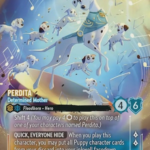 Disney Lorcana (STANDAARD) SET 8 Perdita Bepaald Moeder Lorcana Enchanted Proxy/Orca Folie