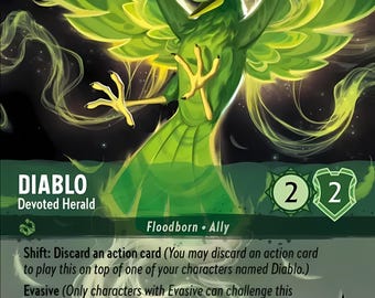 Disney Lorcana (STANDARD) SET 4 Diablo Devoted Herald Lorcana Enchanted Proxy/Orca Foil