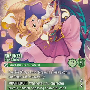 Disney Lorcana (STANDARD)  SET 8 Rapunzel High Climber Lorcana Enchanted Proxy/Orca Foil