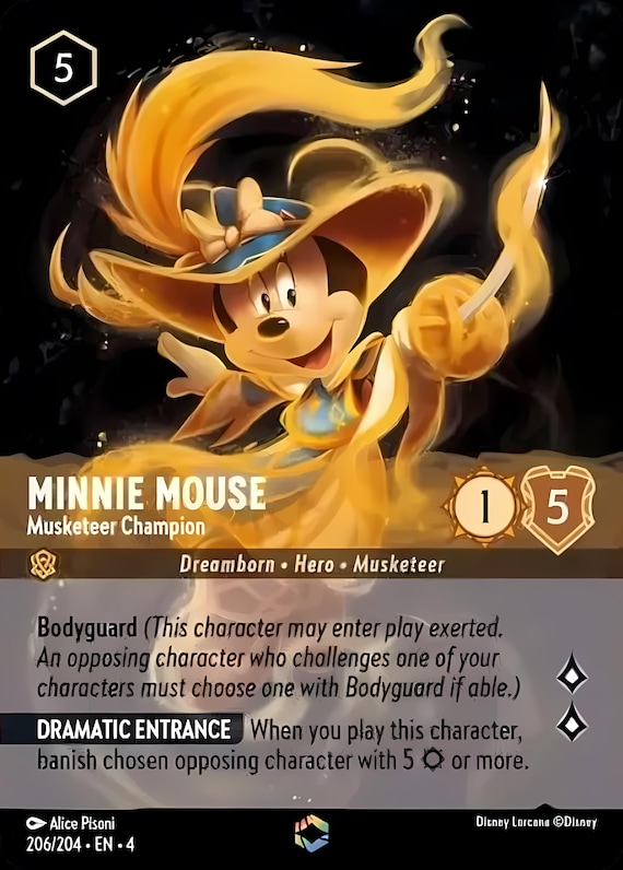 lorcana musketeer cards Disney the First Chapter Donald Duck #177/204 Foil T Rotterdam Comics Listed cards may have imperfections. Set 4 Enchanted Minnie Mouse