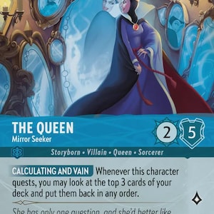 Disney Lorcana SET 9 (STANDARD) The Queen - Mirror Seeker  Lorcana Epic/Enchanted/Iconic Proxy/Orca Foil