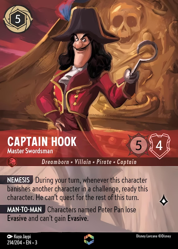 Standard Lorcana Proxy Card – Set 3 Enchanted - Captain Hook