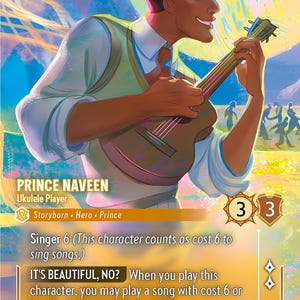 Disney Lorcana (STANDARD)  SET 5 Prince Naveen Ukulele Player Lorcana Enchanted Proxy/Orca Foil