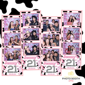 Photobooth template, Photo Booth Strip Template, Cow Print Wedding Photo Booth, Photo Booth Frame 21st Photobooth template photo frame