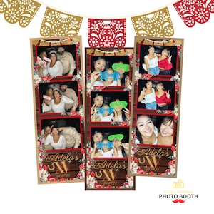 Quince Photobooth Template, Floral Photobooth Template, 2x6 Wedding Photo booth Template, photo booth template wedding, Photo Booth