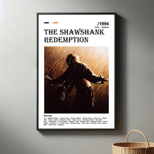 The Shawshank Redemption Movie Poster | High Quality Canvas Print I Minimalist Poster | Modern Room Decorative Arts | Popular Film Gift