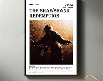 ショーシャンクの空に 映画ポスター - 高品質キャンバスアートプリント