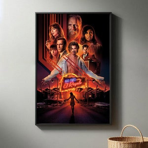Pósteres de películas Malos tiempos en El Royale / Impresión en lienzo de alta calidad I Póster de película de 2024 / Artes decorativas de habitación modernas / Regalo de película popular