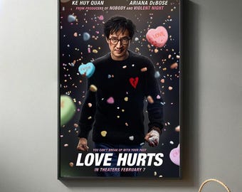 Love Hurts Movie Poster | High Quality Canvas Print I 2025 Movie Poster | Modern Room Decorative Arts | Popular Film Gift