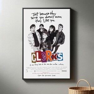 Clerks Movie Poster | High Quality Canvas Print I 2024 Movie Poster | Modern Room Decorative Arts | Popular Film Gift